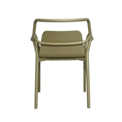 Chaise de jardin design kaki, empilable (lot de 2) PINETO