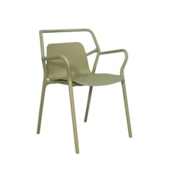Chaise de jardin design kaki, empilable (lot de 2) PINETO