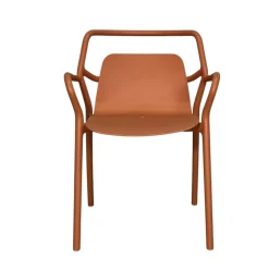 Chaise de jardin design orange, empilable (lot de 2) PINETO