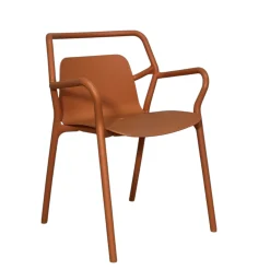 Chaise de jardin design orange, empilable (lot de 2) PINETO