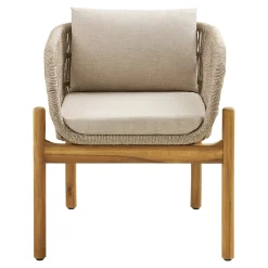 Chaise de jardin en bois d'acacia et corde tressée (lot de 2) MENDOZA