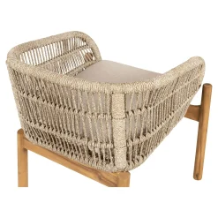 Chaise de jardin en bois d'acacia et corde tressée (lot de 2) MENDOZA