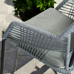 Chaise de jardin en corde tressée grise GRENADE