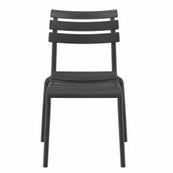 Chaise de jardin en plastique gris (lot de 2) LUGANO