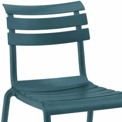 Chaise de jardin en plastique bleu (lot de 2) LUGANO