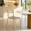 Chaise de jardin en plastique beige (lot de 2) LUGANO