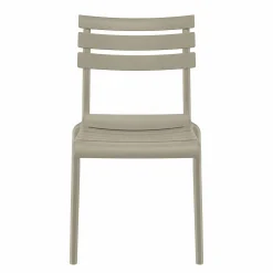 Chaise de jardin en plastique beige (lot de 2) LUGANO