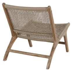 Chaise de jardin en teck avec assise en corde MENDOZA