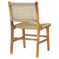 Chaise de jardin en teck et résine tressée (lot de 2) MENDOZA