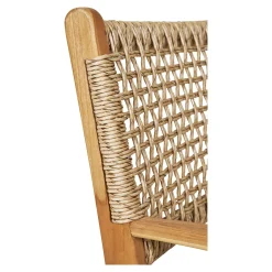 Chaise de jardin en teck et résine tressée avec accoudoirs (lot de 2) MENDOZA