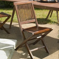 Chaise de jardin en teck massif huilé (lot de 2) MACAO