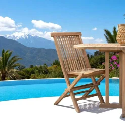 Chaise de jardin en teck, pliante (lot de 2) MENDOZA
