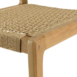 Chaise de jardin en teck tressage beige (lot de 2) SUMMER