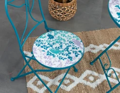 Chaise de jardin motif oiseau (lot de 2) GRENADE
