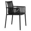 Chaise de jardin noire (lot de 4) MENDOZA