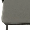 Chaise de jardin rotin synthétique noir avec coussin gris (lot de 2) GIJON