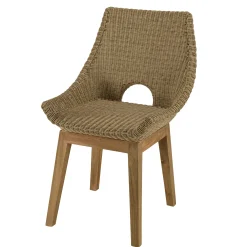Chaise de jardin résine tressée beige (lot de 2) MANY