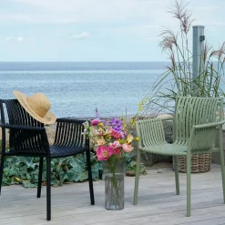 Chaise de jardin verte (lot de 4) MENDOZA