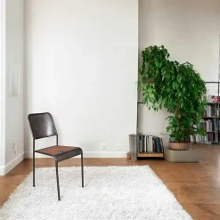 Chaise de repas métal recyclé perforée 40x48x88cm CARAVELLE