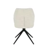 Chaise de salle à manger beige chiné pivotante (x2) LUGANO