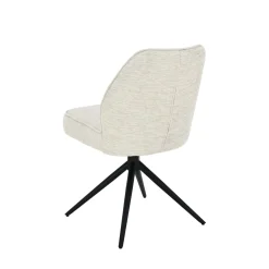 Chaise de salle à manger beige chiné pivotante (x2) LUGANO
