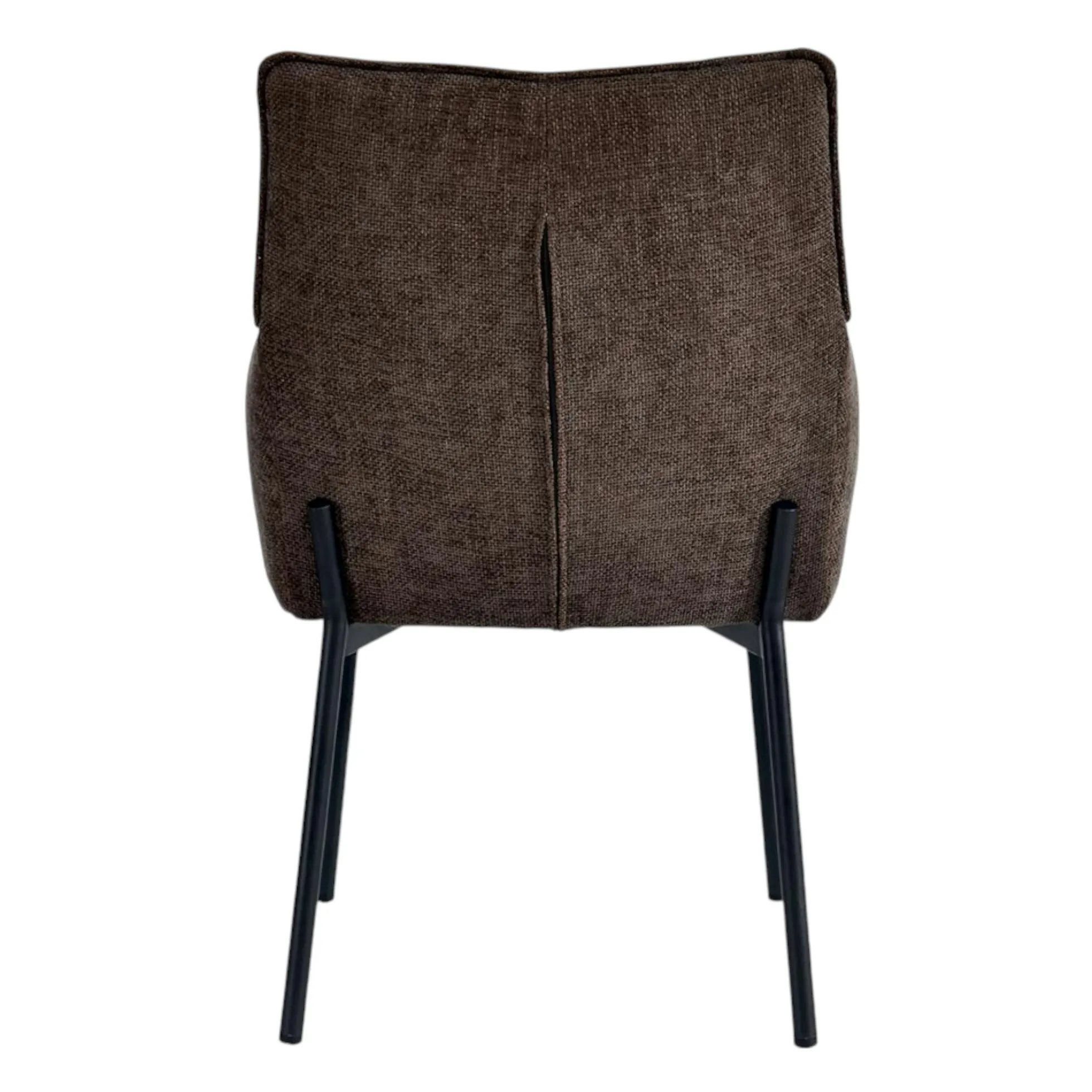 Chaise de salle à manger bi-matière marron (lot de 2) KERALA