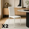 Chaise de salle à manger blanche moderne (lot de 2) LORA