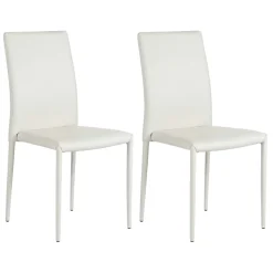 Chaise de salle à manger blanche moderne (lot de 2) LORA