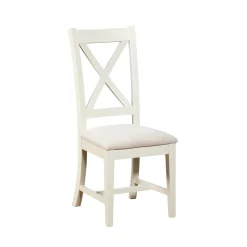 Chaise de salle à manger blanche à dossier croisé (x2) VELIA