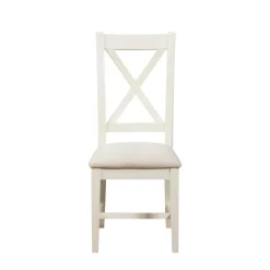 Chaise de salle à manger blanche à dossier croisé (x2) VELIA