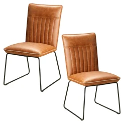 Chaise de salle à manger camel used OKA (lot de 2)