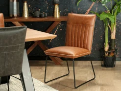 Chaise de salle à manger camel used OKA (lot de 2)