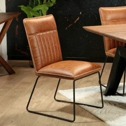 Chaise de salle à manger camel used OKA (lot de 2)
