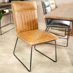 Chaise de salle à manger camel used OKA (lot de 2)