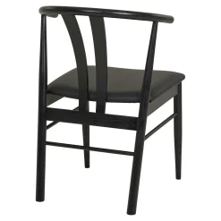 Chaise de salle à manger design noire en bois de hêtre (lot de 2) BERLIN
