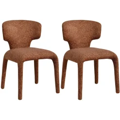 Chaise de salle à manger design terracotta (lot de 2) TULSA