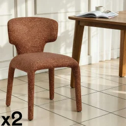 Chaise de salle à manger design terracotta (lot de 2) TULSA