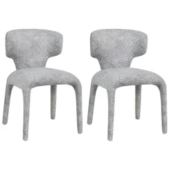 Chaise de salle à manger design grise (lot de 2) TULSA