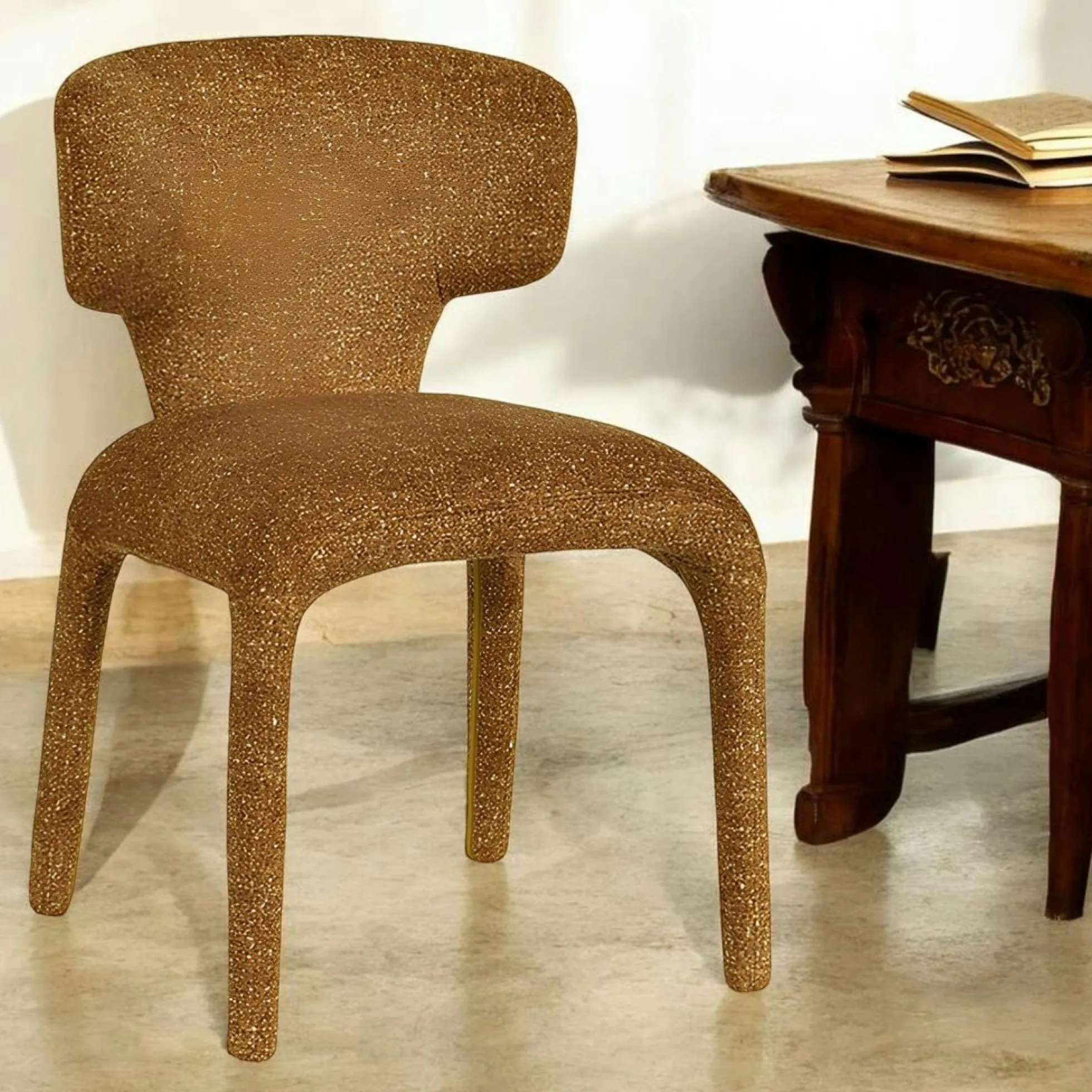 Chaise de salle à manger design moutarde (lot de 2) TULSA