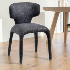 Chaise de salle à manger design gris foncé (lot de 2) TULSA