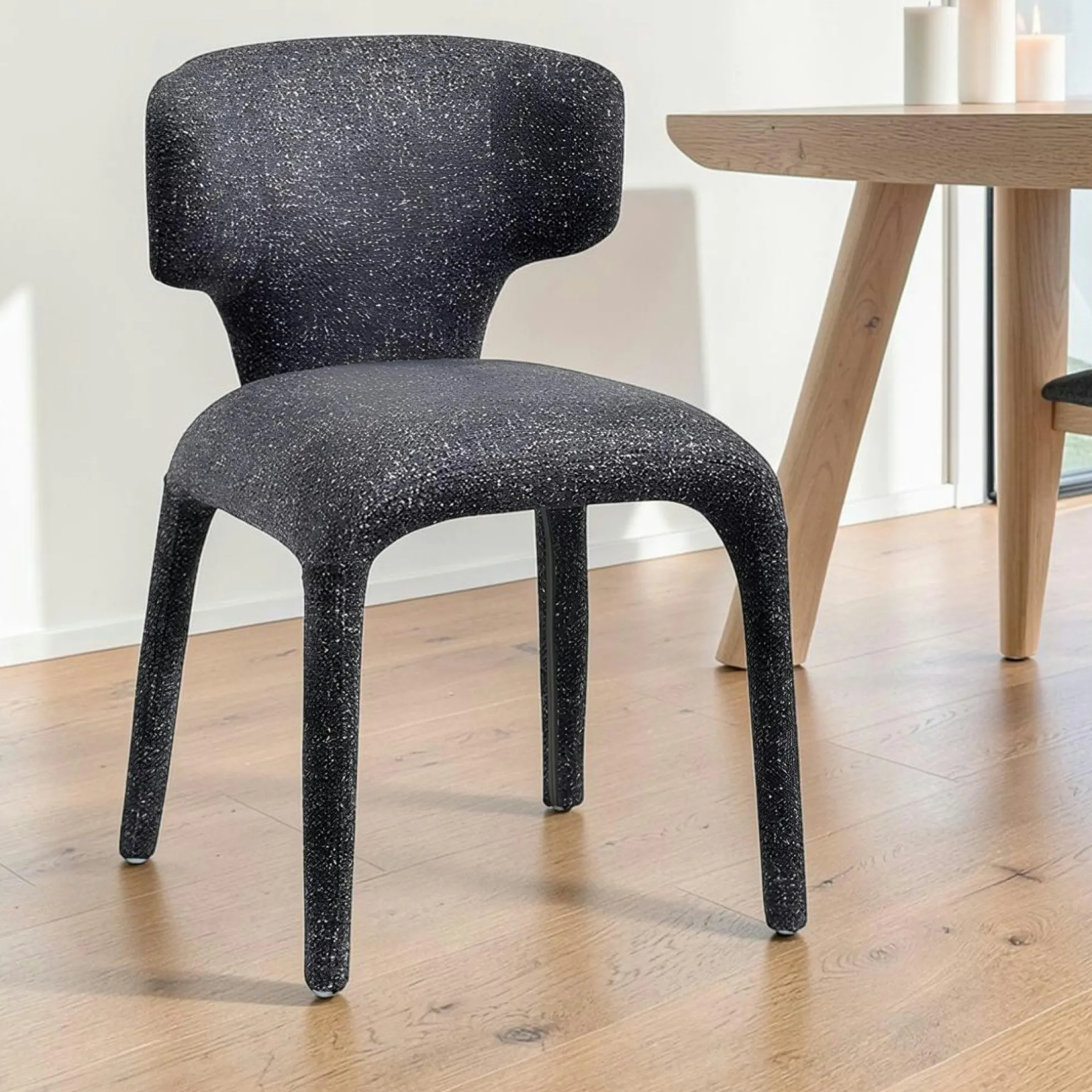 Chaise de salle à manger design gris foncé (lot de 2) TULSA