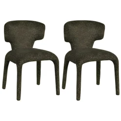 Chaise de salle à manger design kaki (lot de 2) TULSA