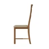 Chaise de salle à manger en bois de chêne et tissu, dossier croisé (lot de 2) CRUZ