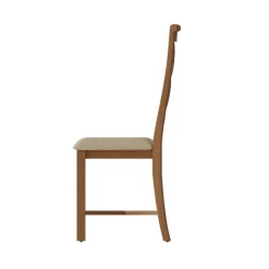 Chaise de salle à manger en bois de chêne et tissu, dossier croisé (lot de 2) CRUZ