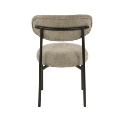 Chaise de salle à manger en bouclette sable pied bronze (lot de 2) CREEK