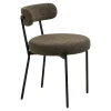 Chaise de salle à manger en bouclette marron (lot de 2) BERLIN