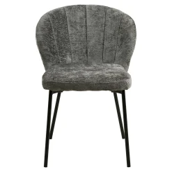 Chaise de salle à manger en tissu gris (lot de 2) ROSARIO