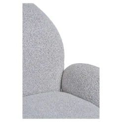 Chaise de salle à manger en tissu bouclette beige forme ronde (lot de 2) BERLIN