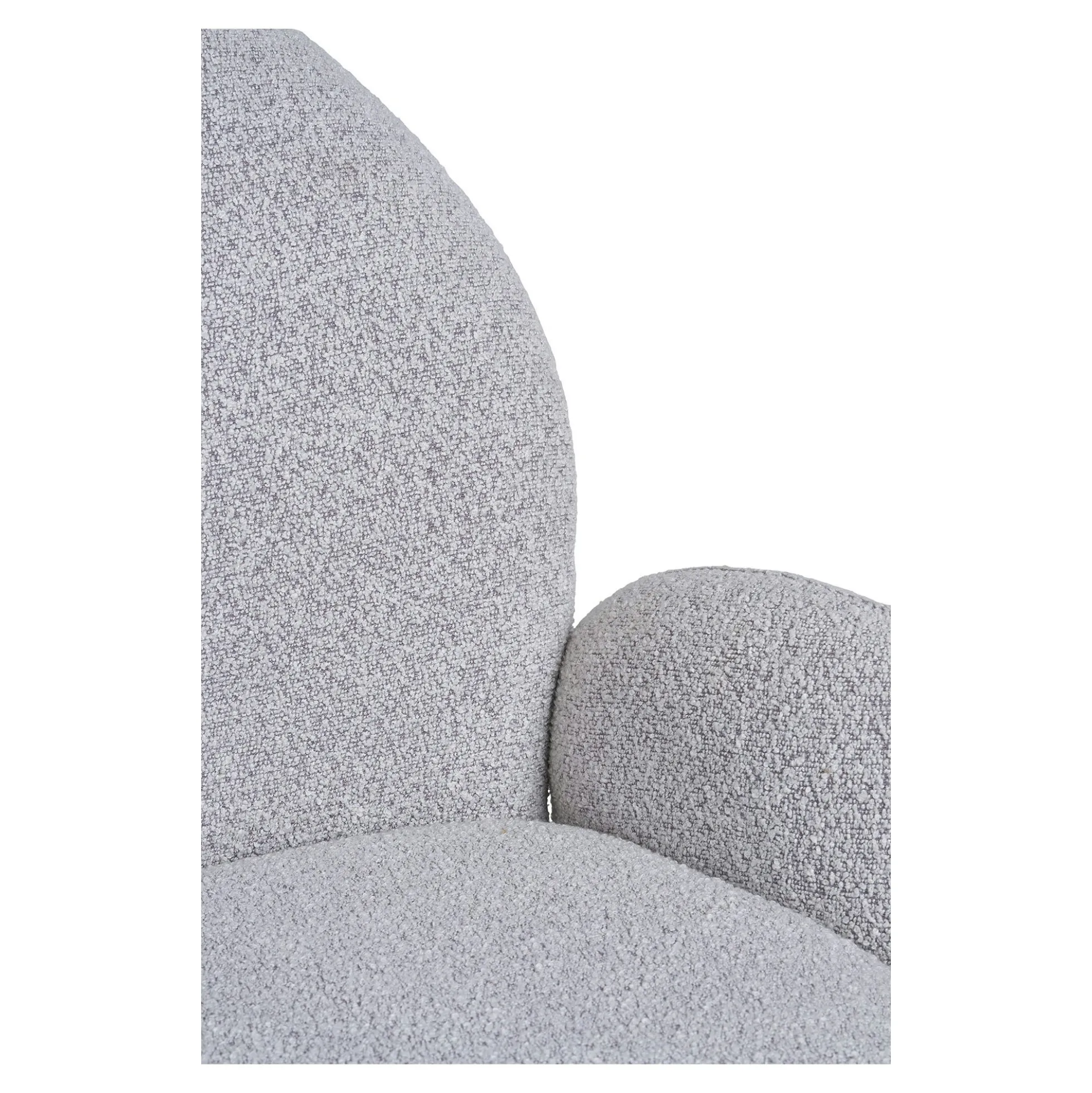 Chaise de salle à manger en tissu bouclette beige forme ronde (lot de 2) BERLIN