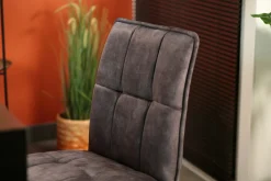 Chaise de salle à manger gris anthracite avec pieds épingle (lot de 2) MALMOE